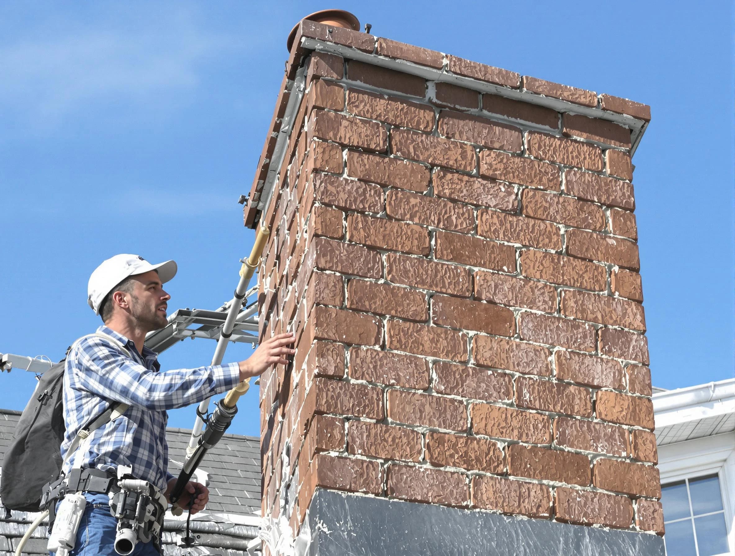 Brickwork for a chimney rebuild by Norman Chimney Sweep in Norman, OK