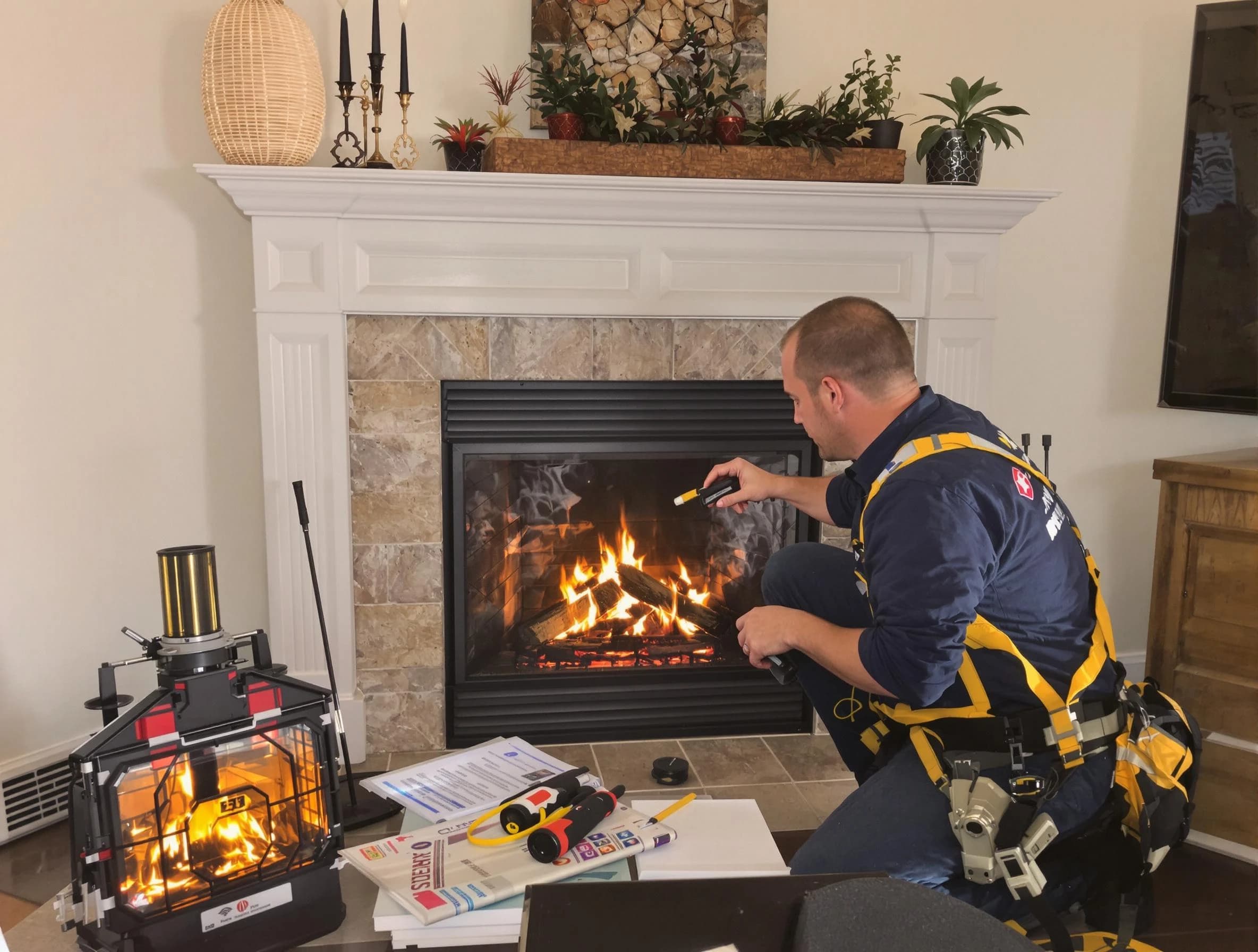 Safety-focused fireplace inspection by Norman Chimney Sweep in Norman, OK