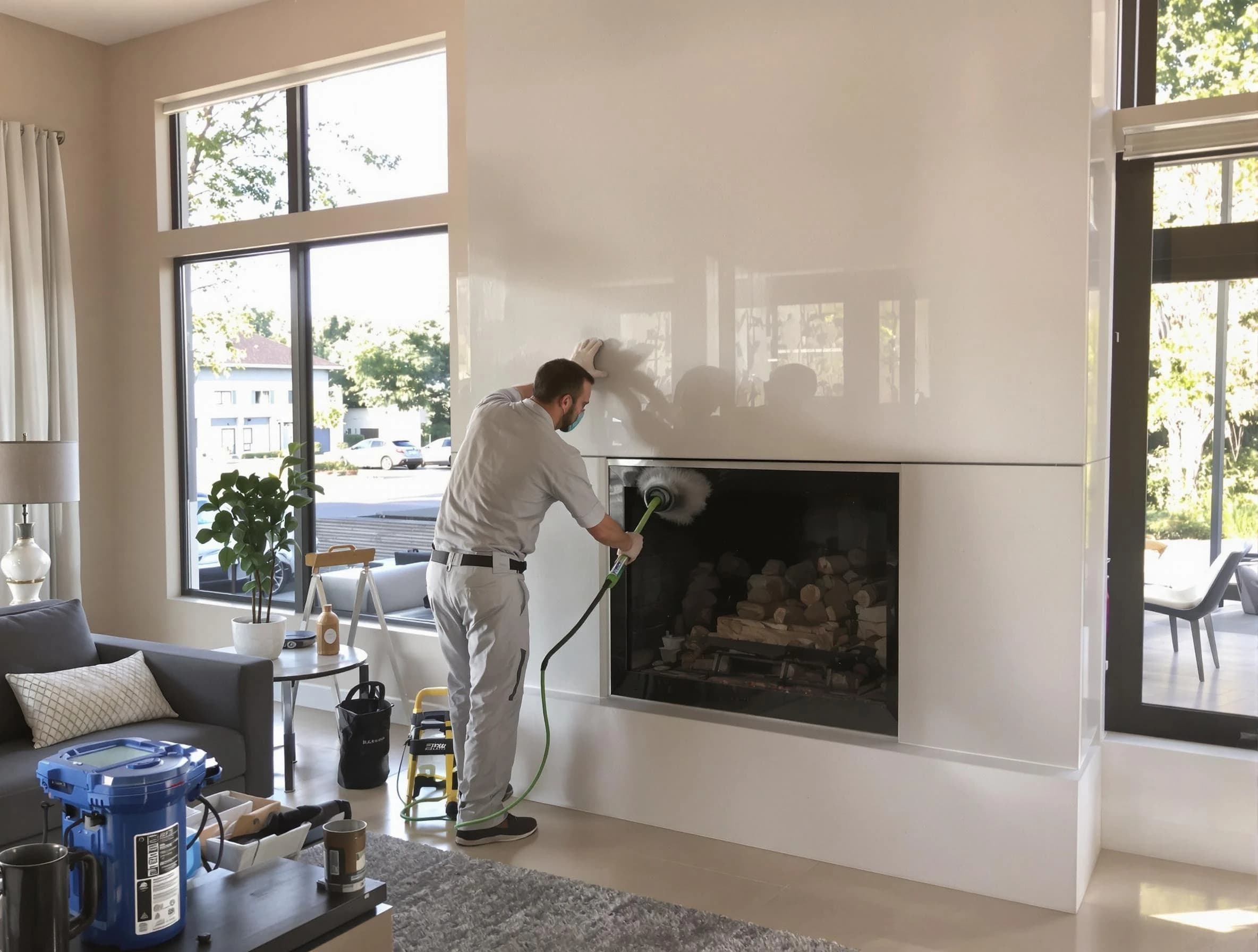 Norman Chimney Sweep performing thorough soot removal in Norman, OK