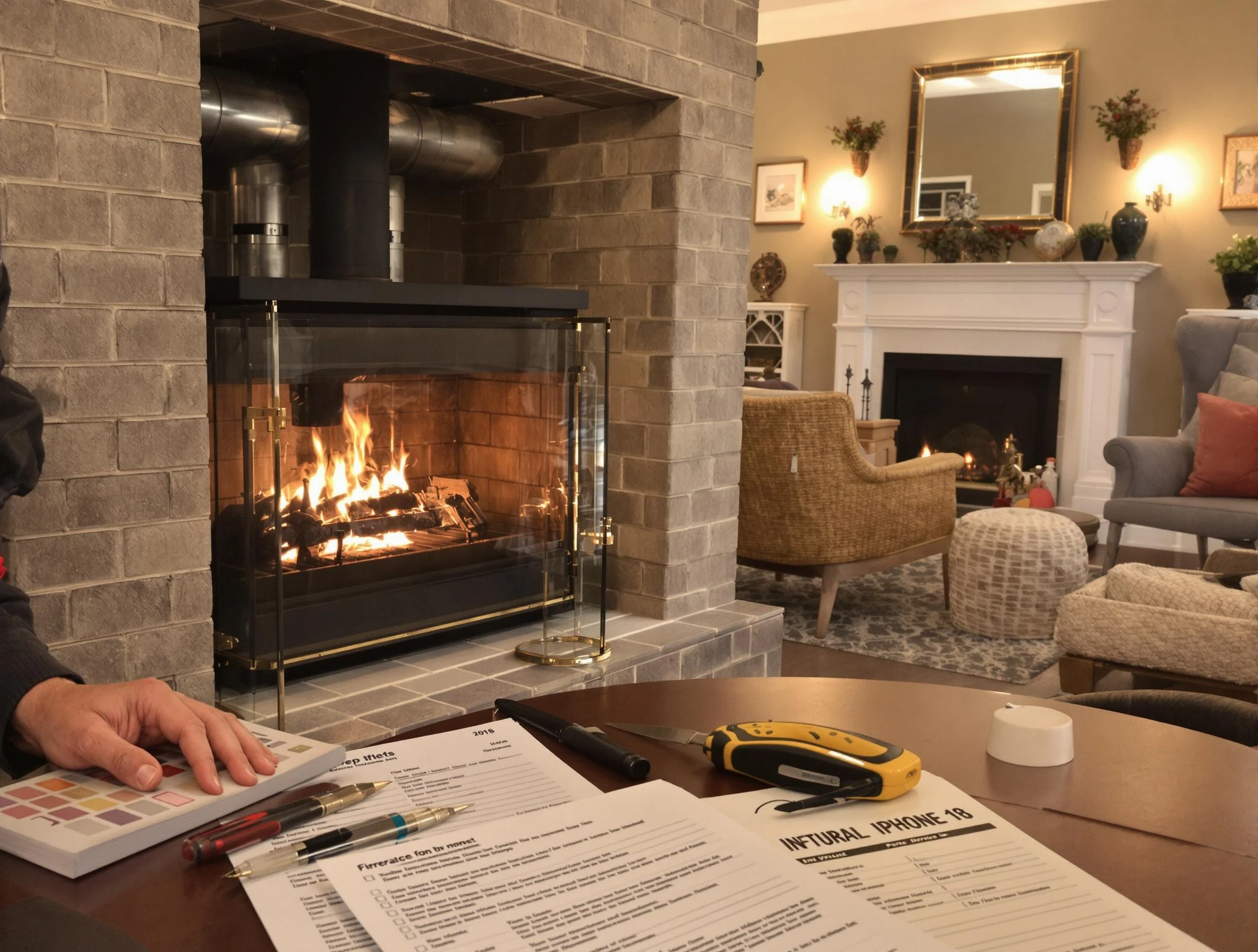 Norman Chimney Sweep verifying fireplace safety measures in Norman, OK